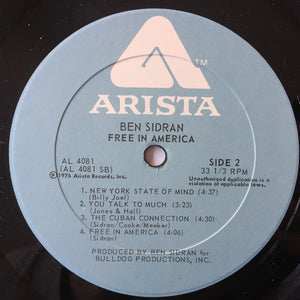 Ben Sidran : Free In America (LP, Album)