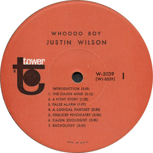 Justin Wilson : Whoooo Boy (LP, Album, Mono)