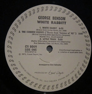 George Benson : White Rabbit (LP, Album, RE)