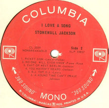 Load image into Gallery viewer, Stonewall Jackson : I Love A Song (LP, Mono)
