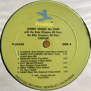 The Johnny Hodges All-Stars* With The Duke Ellington All-Stars* And The Billy Strayhorn All-Stars* : Caravan (2xLP, Comp, Gat)