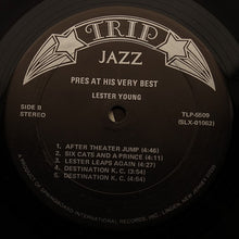 Laden Sie das Bild in den Galerie-Viewer, Lester Young : Pres At His Very Best (LP, Comp, RE)
