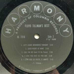 Floyd Tillman : Floyd Tillman's Best (LP, Comp, Mono)