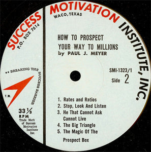 Paul J. Meyer : How To Prospect Your Way To Millions (2xLP)