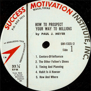 Paul J. Meyer : How To Prospect Your Way To Millions (2xLP)