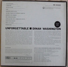 Laden Sie das Bild in den Galerie-Viewer, Dinah Washington : Unforgettable (LP, Album)
