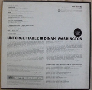 Dinah Washington : Unforgettable (LP, Album)