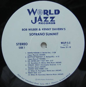 Bob Wilber & Kenny Davern : Soprano Summit (LP, Album)