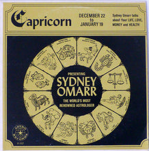 Laden Sie das Bild in den Galerie-Viewer, Sydney Omarr : Capricorn: December 22 to January 19 (LP, Album)
