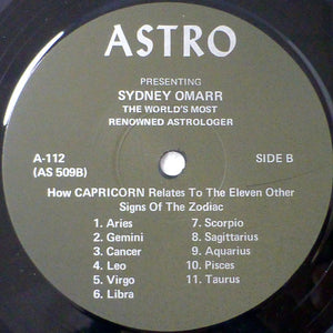Sydney Omarr : Capricorn: December 22 to January 19 (LP, Album)