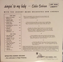 Laden Sie das Bild in den Galerie-Viewer, Eddie Cochran With The Johnny Mann Orchestra And Chorus : Singin&#39; To My Baby (LP, Album, Mono)
