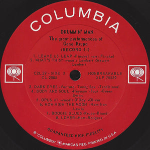 Gene Krupa : Drummin' Man (2xLP, Comp, Mono + Box)