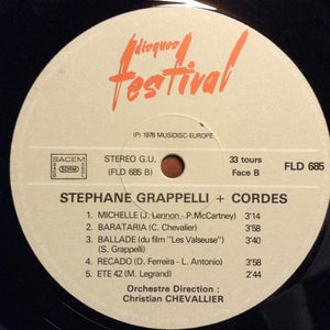 Stéphane Grappelli : Stéphane Grappelli + Cordes (LP, Album)