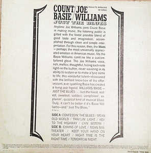 Count Basie / Joe Williams : Just The Blues (LP, Album)