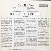 Laden Sie das Bild in den Galerie-Viewer, Marlene Dietrich : Lili Marlene (Sung In German) (LP, Comp, Mono, RP)
