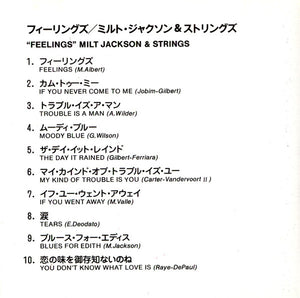 Milt Jackson And Strings* : Feelings (CD, Album, RE)