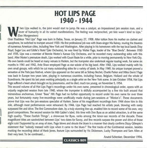 Hot Lips Page : 1940-1944 (CD, Comp)