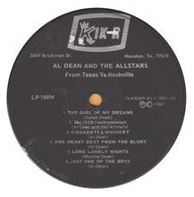 Load image into Gallery viewer, Al Dean And The Allstars* : From Texas To Nashville (LP, Album)
