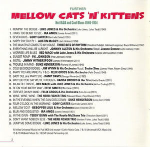 Various : Further Mellow Cats 'N' Kittens (Hot R&B And Cool Blues 1946-1951) (CD, Comp, RM)
