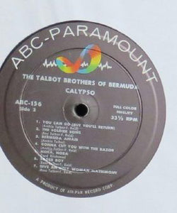 The Talbot Brothers Of Bermuda* : Calypsos (LP, Album, Mono)