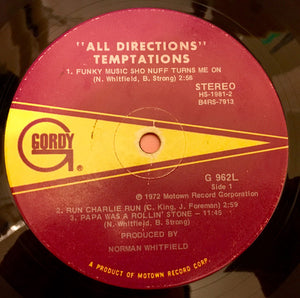 The Temptations : All Directions (LP, Album, Ind)