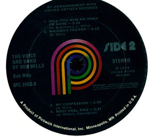 Bob Wills : The Voice & Band Of Bob Wills (LP, Comp)