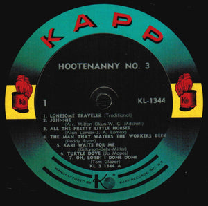 Various : Hootenanny No. 3 (LP, Comp, Mono)