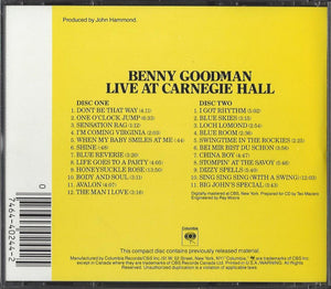 Benny Goodman : Live At Carnegie Hall (2xCD, Album, RE, RM)