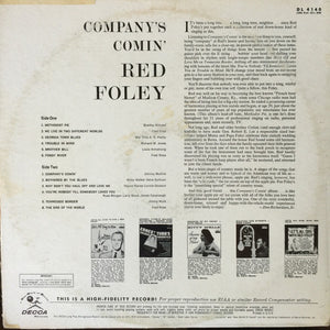 Red Foley : Company's Comin' (LP, Album, Mono)