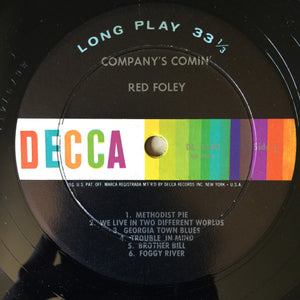 Red Foley : Company's Comin' (LP, Album, Mono)