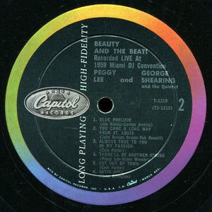 Peggy Lee / George Shearing : Beauty And The Beat! (Recorded Live At The National Disc Jockey Convention In Miami, Florida) (LP, Album, Mono, Ind)