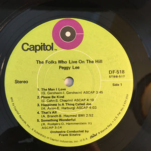 Peggy Lee : The Folks Who Live On The Hill (LP, Album, RE)