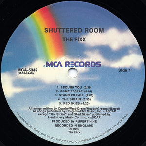 The Fixx : Shuttered Room (LP, Album, Pin)