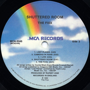 The Fixx : Shuttered Room (LP, Album, Pin)