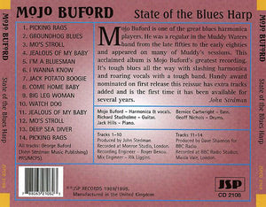 Mojo Buford* : State Of The Blues Harp (CD, Album, RE)
