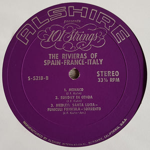 101 Strings : The Rivieras Of Spain France Italy (LP)
