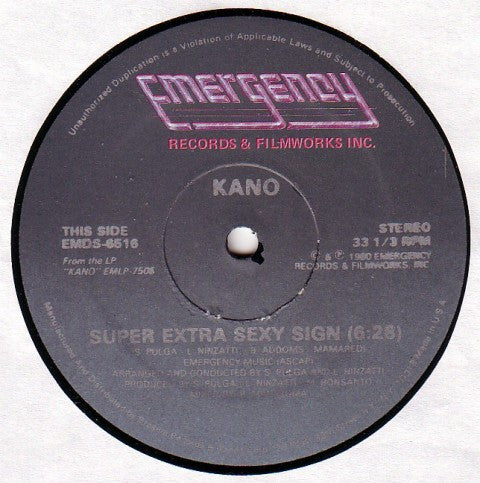 Kano : Now Baby Now / Super Extra Sexy Sign (12