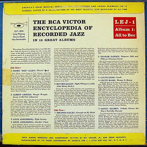 Various : The RCA Victor Encyclopedia Of Recorded Jazz: Album 1 All To Bec (10", Comp)