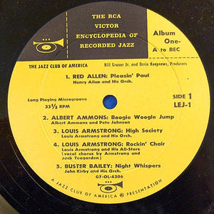 Various : The RCA Victor Encyclopedia Of Recorded Jazz: Album 1 All To Bec (10", Comp)