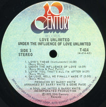 Laden Sie das Bild in den Galerie-Viewer, Love Unlimited : Under The Influence Of Love Unlimited (LP, Album, Ter)
