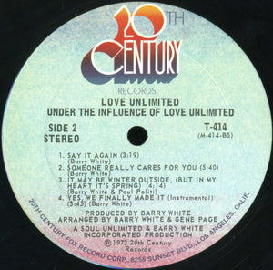 Love Unlimited : Under The Influence Of Love Unlimited (LP, Album, Ter)