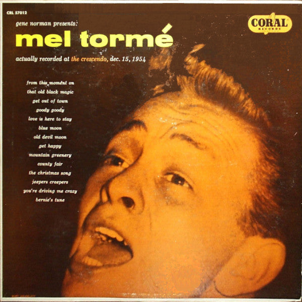 Mel Tormé : Gene Norman Presents Mel Torme At The Crescendo (LP, Album)