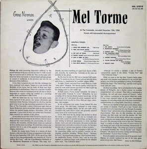 Mel Tormé : Gene Norman Presents Mel Torme At The Crescendo (LP, Album)