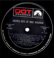 Load image into Gallery viewer, Mac Wiseman : The Golden Hits Of Mac Wiseman (LP, Comp)
