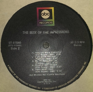 The Impressions : The Best Of The Impressions (LP, Comp, Club)