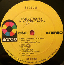 Laden Sie das Bild in den Galerie-Viewer, Iron Butterfly : In-A-Gadda-Da-Vida (LP, Album, RP, Mis)
