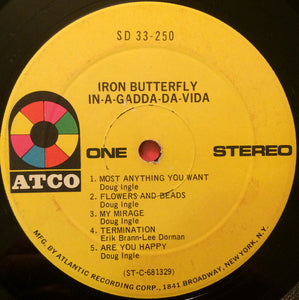 Iron Butterfly : In-A-Gadda-Da-Vida (LP, Album, RP, Mis)