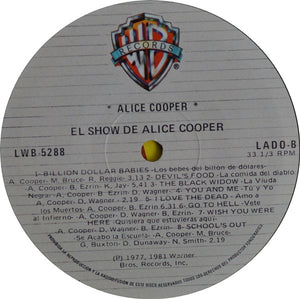Alice Cooper (2) : El Show De Alice Cooper (LP, Album)