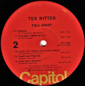 Tex Ritter : Fall Away (LP)