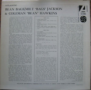 Milt Jackson, Coleman Hawkins : Bean Bags (LP, Album, RE)